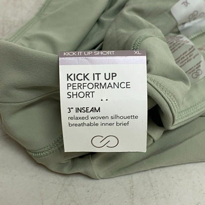Calia Womens 3" Inseam Kick it Up Short Smudge Sage Relaxed Fit Solid WAX12261