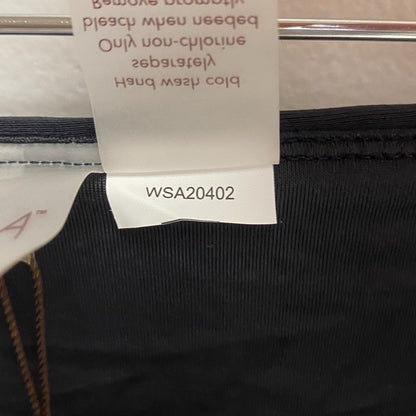 calia WOMENS Swim Adjustable Rise Bikini RUCHED BOTTOM PURE BLACK WSA20402 New!