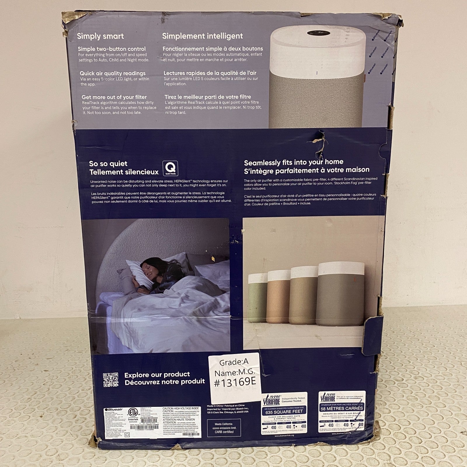 Blueair Pure 211i Max Smart HEPA Air Purifier Large Room 3613111100