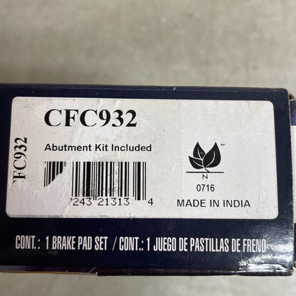 Bendix CFC932 Rear Premium Ceramic Copper-Free Disc Brake Pad Set Quiet