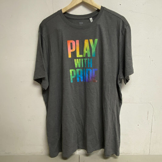 DSG Adult Pride Short Sleeve Cotton Graphic T-Shirt Mid Gray Play With Pride