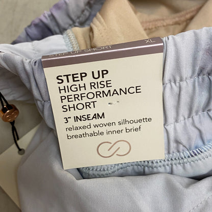 Calia Womens 3 in Relaxed Woven High Rise Step Up Performance Short Milky Blue