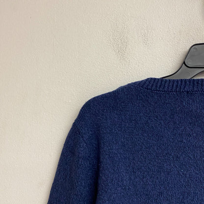 Alfred Dunner Women's Lake Placid Colorblock Crewneck Sweater Szie PM Color Navy