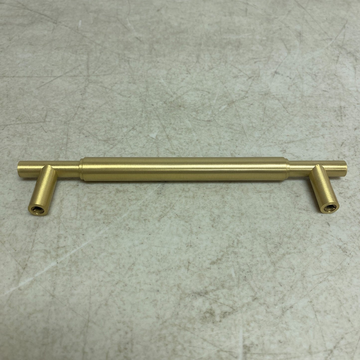 SIGNATURE HARDWARE 6" COLMAR SOLID BRASS CABINET PULL SATIN BRASS