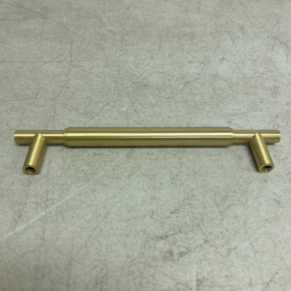 SIGNATURE HARDWARE 6" COLMAR SOLID BRASS CABINET PULL SATIN BRASS