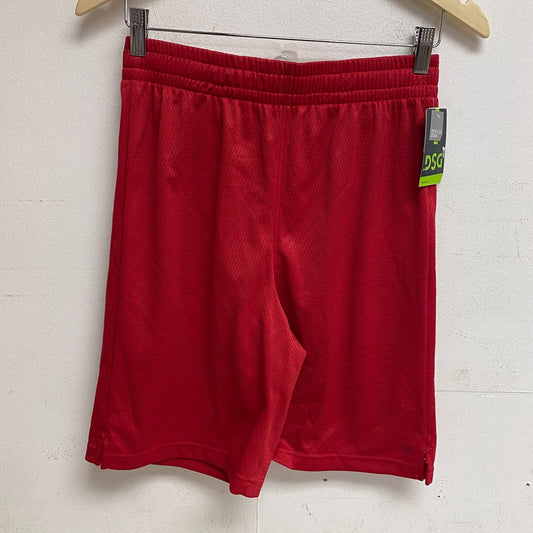 DSG Boy's 8" Training Pocketless Mesh Short Loose Fit Elastic Waist Tango Red