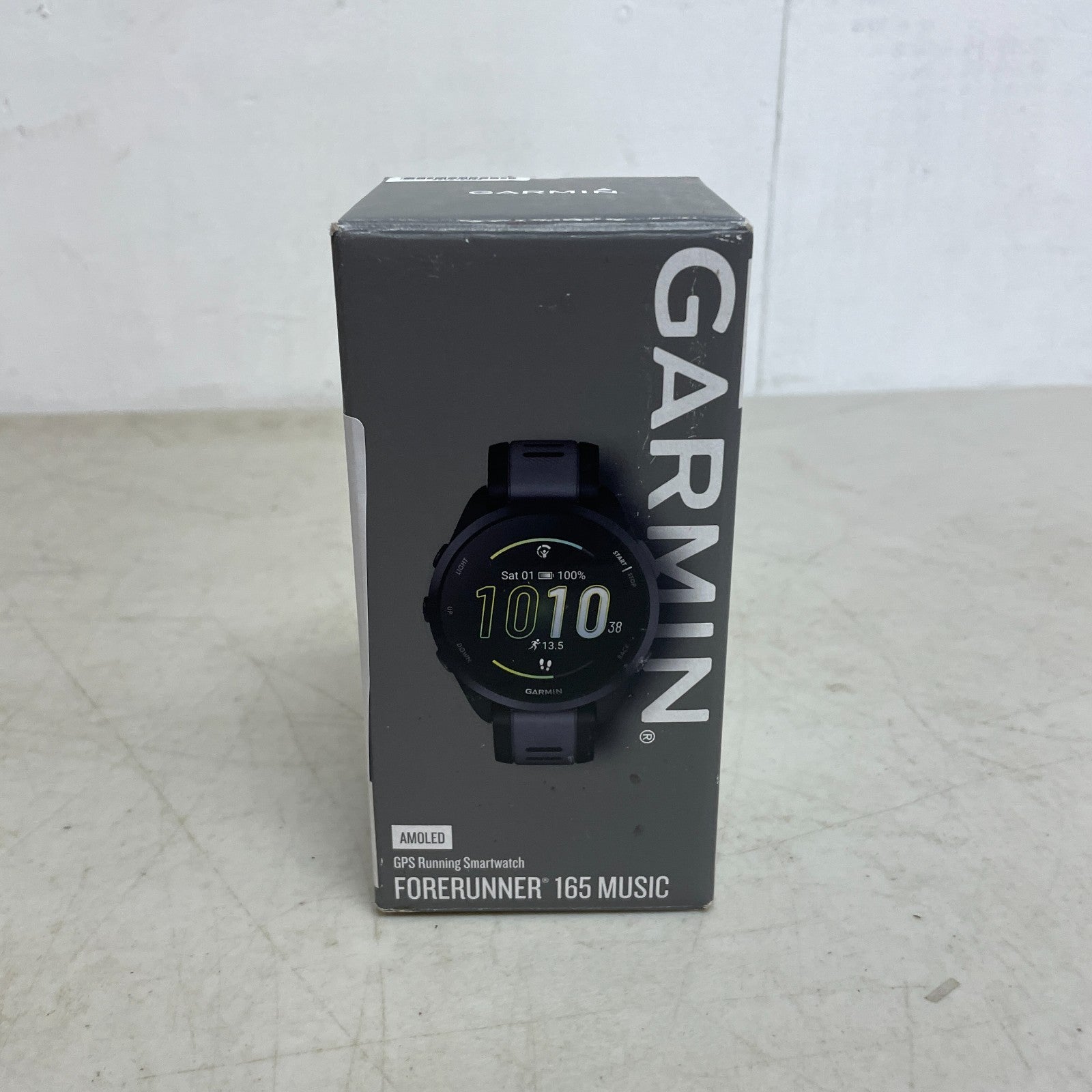 Garmin Forerunner 165 Music Black and Slate Gray AMOLED GPS Watch 010-02863-30