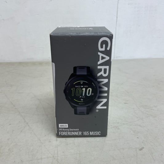 Garmin Forerunner 165 Music Black and Slate Gray AMOLED GPS Watch 010-02863-30