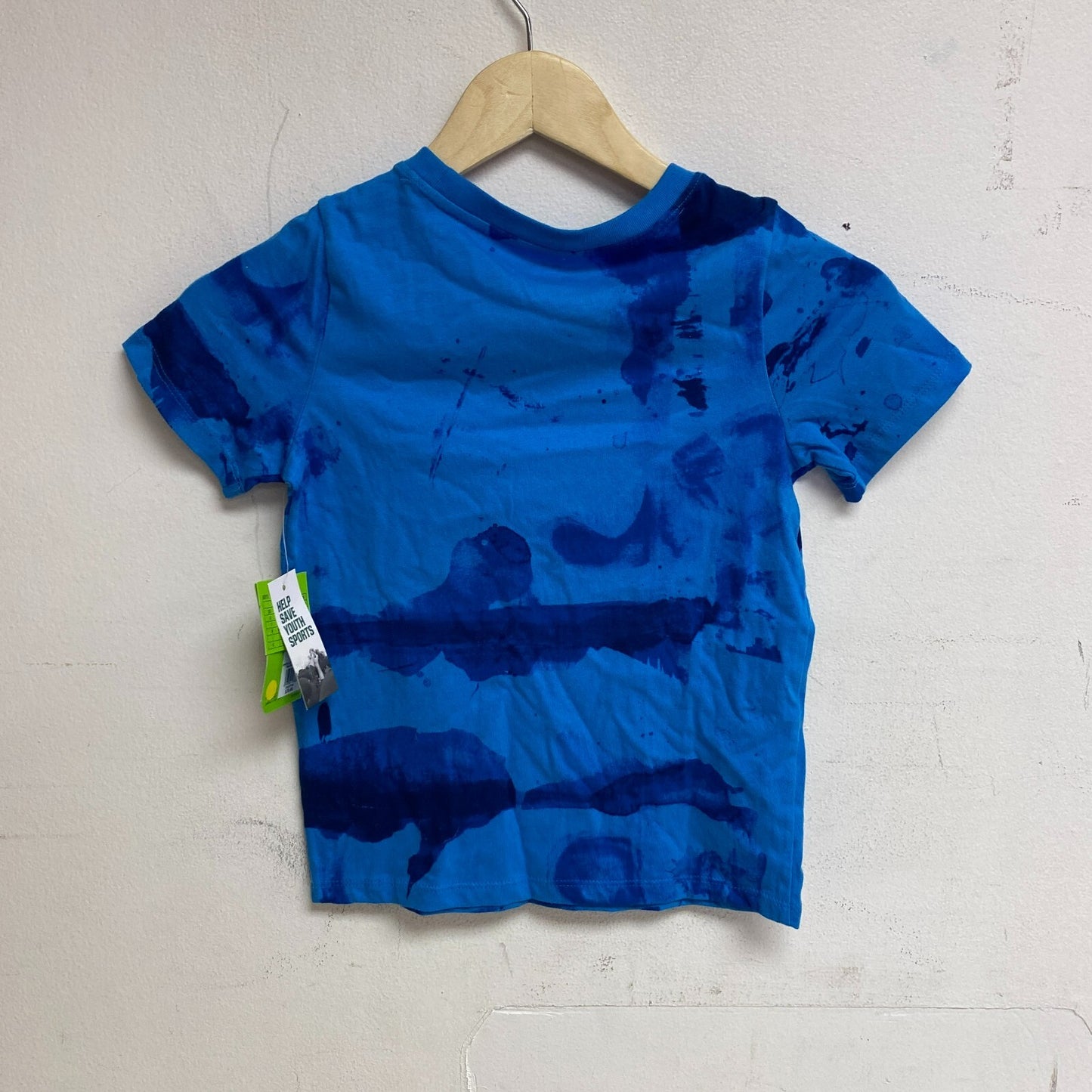 DSG Boys Printed Cotton Graphic Tee Stain Dye Ibize Blue Stylish DAB22100