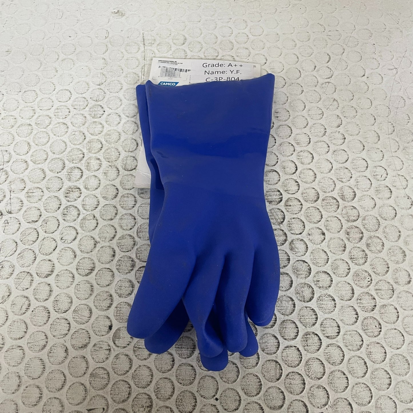 Camco 40287 RV Sanitation Gloves Reusable Blue PVC Heavy-Duty 1 Pair Universal