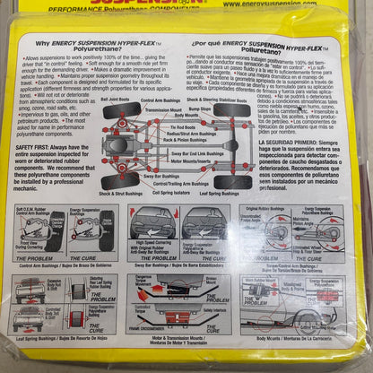 Energy Suspension Hyper-Flex Leaf Spring Bushing Set Red 2.2119R