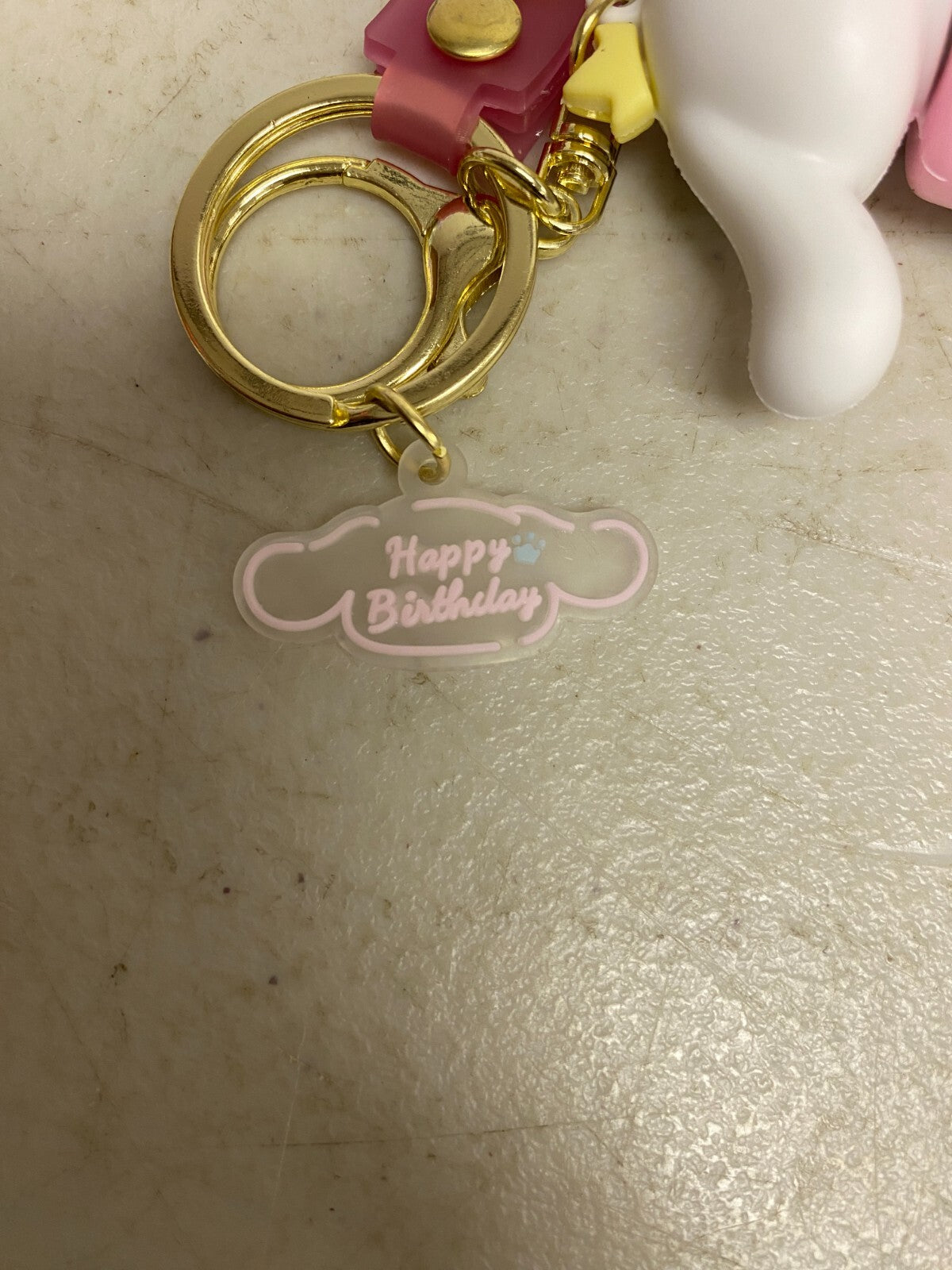 Assorted Silicone Cinnamoroll Keychain With Rabbit and birthday cake Keychain