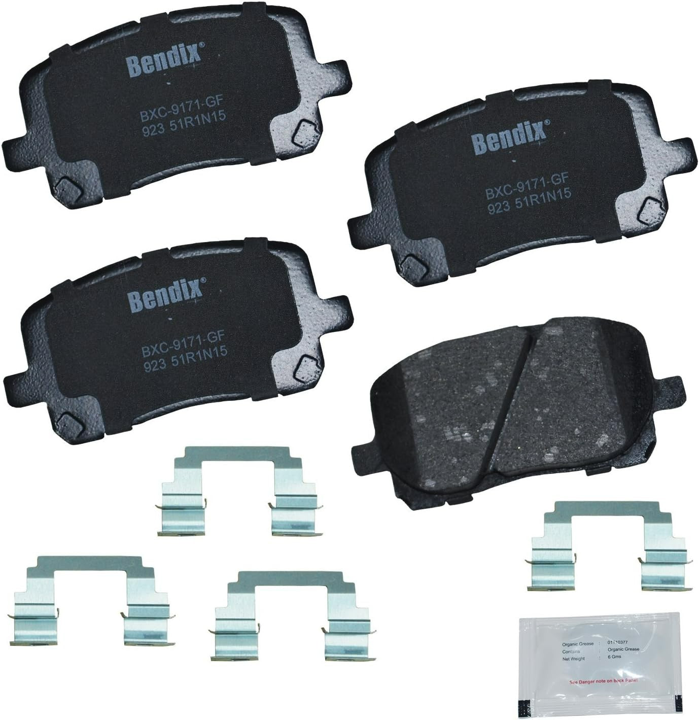 Bendix CFC923 Priority1 Ceramic Front Brake Pads for Corolla Vibe Matrix
