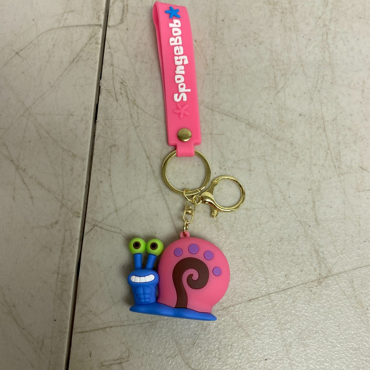 Assorted Silicone Spongebob Squarepants Keychain Gary The Snail Accessory