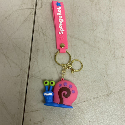 Assorted Silicone Spongebob Squarepants Keychain Gary The Snail Accessory