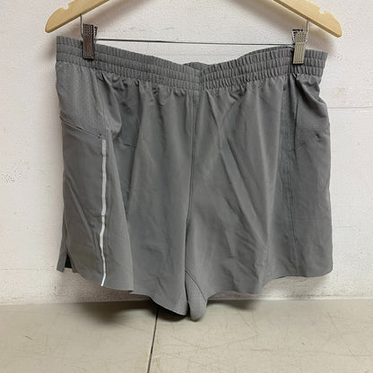 VRST Mens Accelerate Running Shorts Silver Shadow 5" Inseam Mesh Lined Stretch M