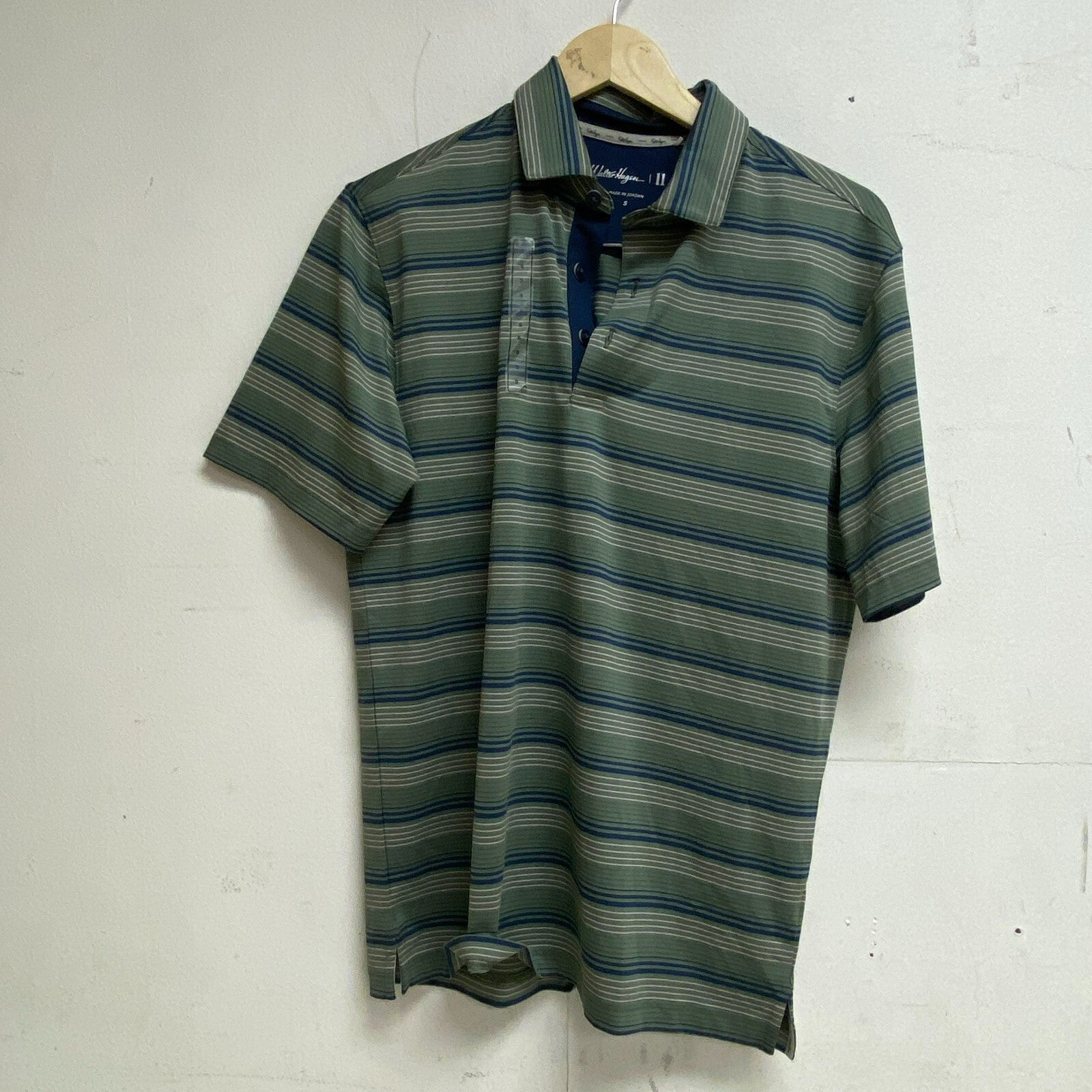 Walter Hagen Men's Perfect 11 Gradient Micro Stripe Polo Ombre Washed MGA31276
