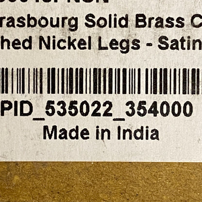 Signature Hardware 8" Strasbourg Solid Brass Cabinet Pull - Polished Nickel Legs