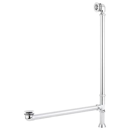 Signature Hardware 1-1/2" Tub Drain with Ball Swivel Overflow, 30" Overflow, 30"