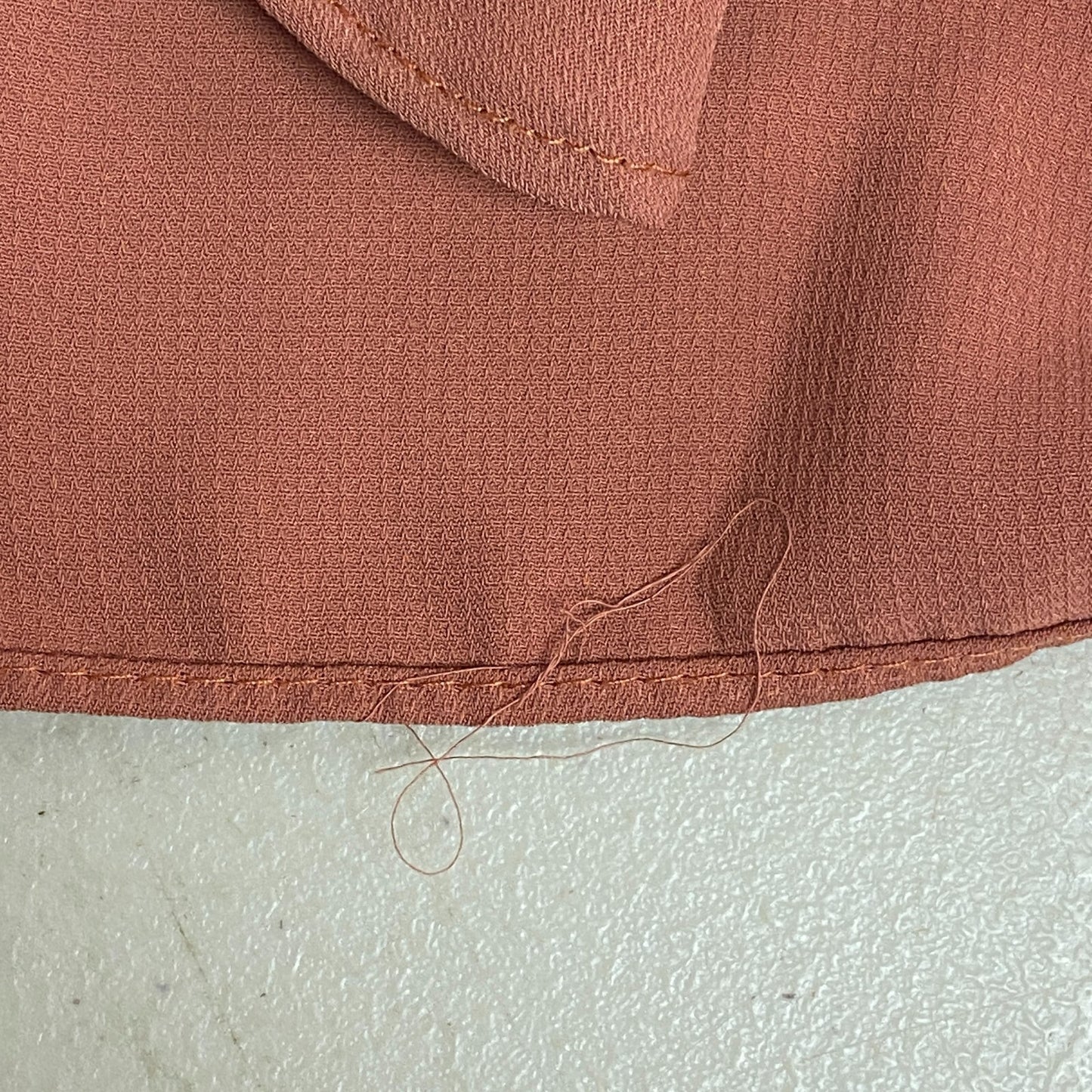 Kasirga Womens Clay Red 5 Button Up 2 skirt Layer Dress Longsleeve Size US10