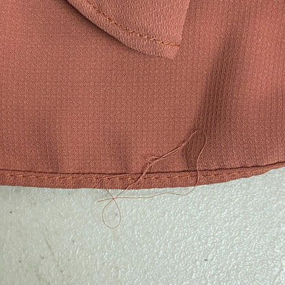 Kasirga Womens Clay Red 5 Button Up 2 skirt Layer Dress Longsleeve Size US10