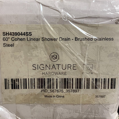 Signature Hardware 60" Cohen Linear Tile-In Shower Drain 404979