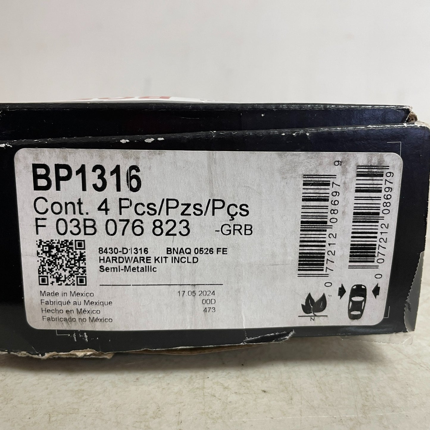 BP1316 Bosch Brake Pad Sets 2-Wheel Set Front for MB Mercedes Van Sprinter 2500