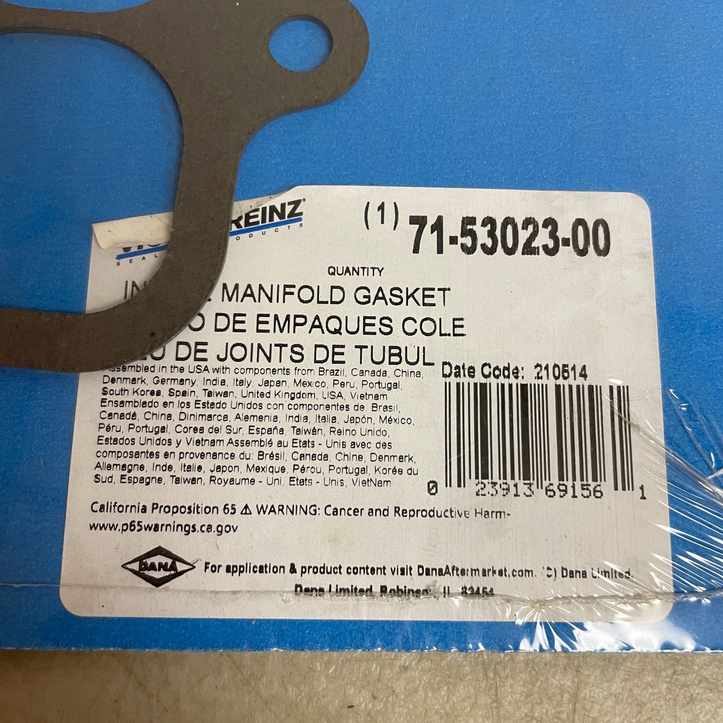 Victor Reinz 71-53023-00 Intake Manifold Gasket Toyota 2.4L L4 Engine