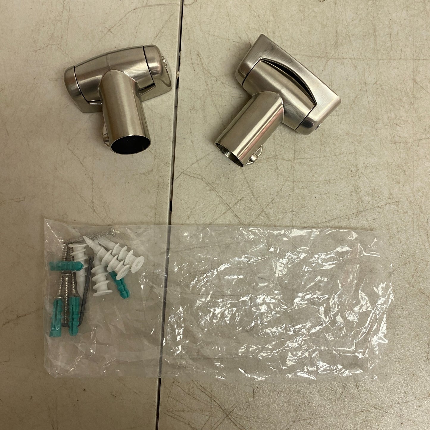 Signature Hardware 60" Curved Solid Brass Shower Rod - Brushed Nickel