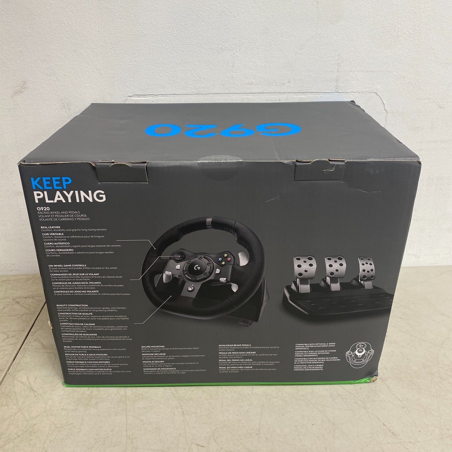 Logitech G920 Driving Force Racing Wheel & Pedals for Xbox Series X|S, Xbox New