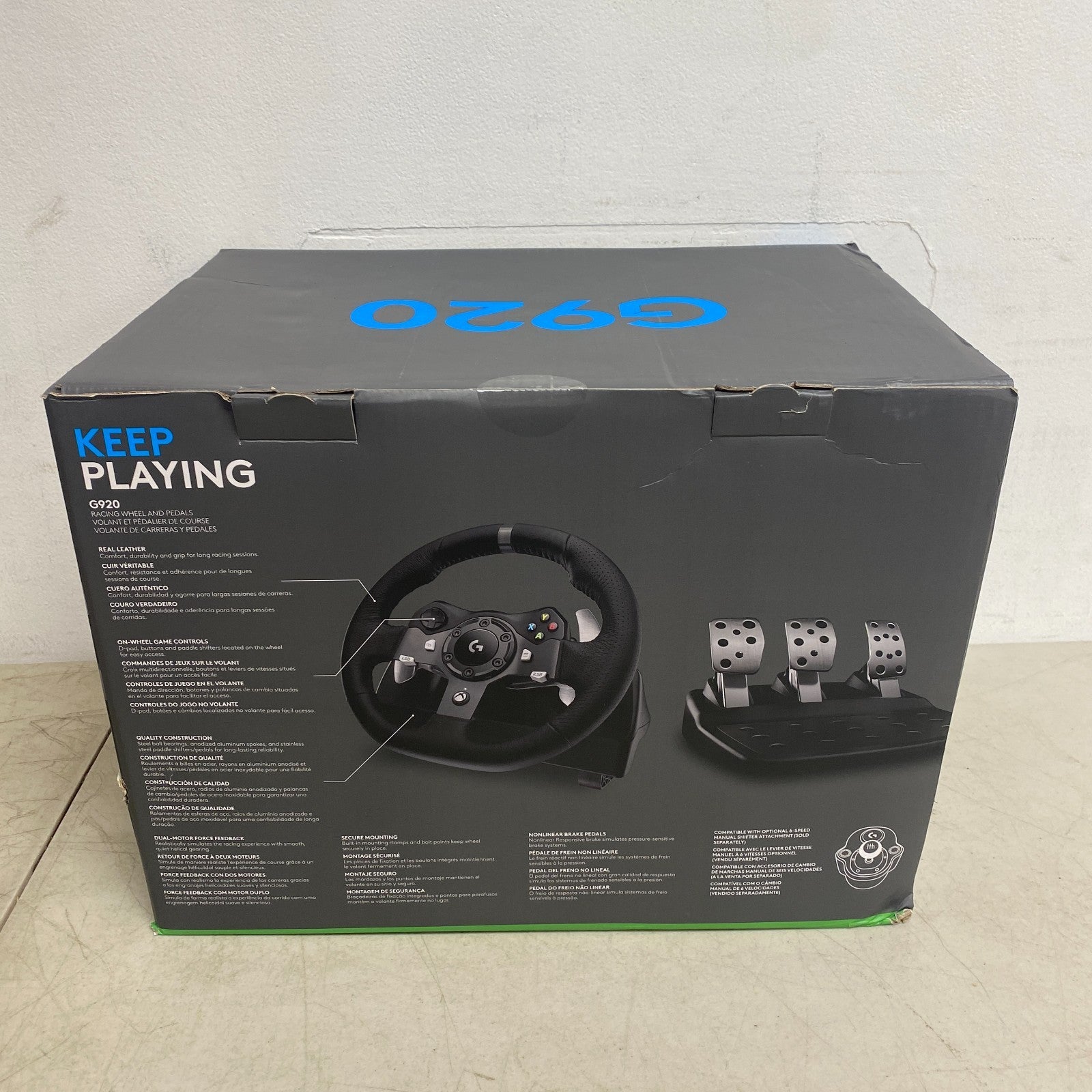 Logitech G920 Driving Force Racing Wheel & Pedals for Xbox Series X|S, Xbox New
