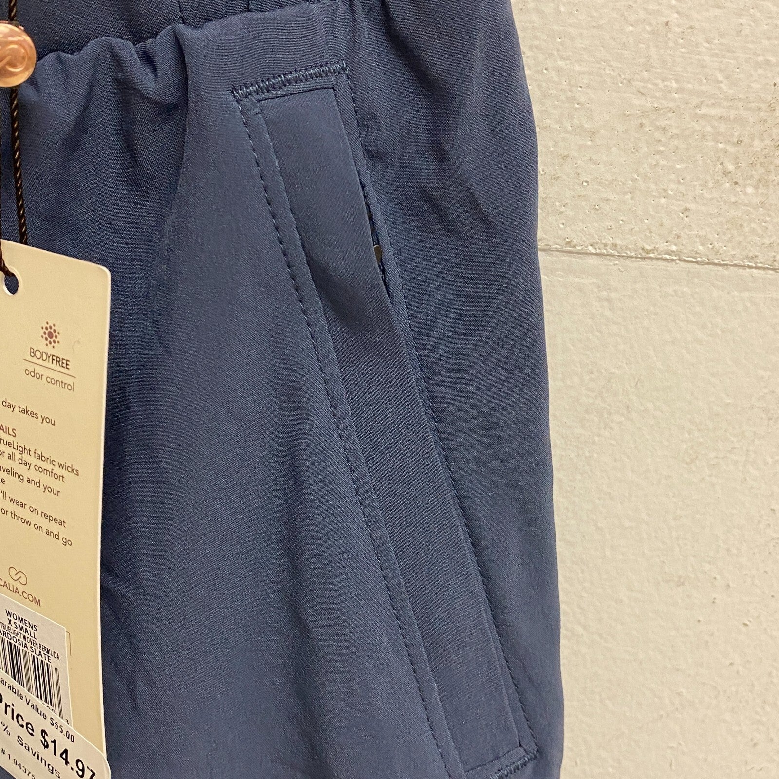 Calia Women's Journey Truelight Woven Bermuda Short Ardosia Slate WAX12174 NEW