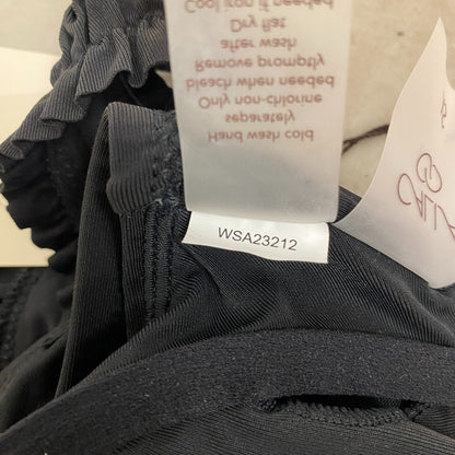 Calia Womens Smoked Strap Bikini Top Pure Black WSA23212