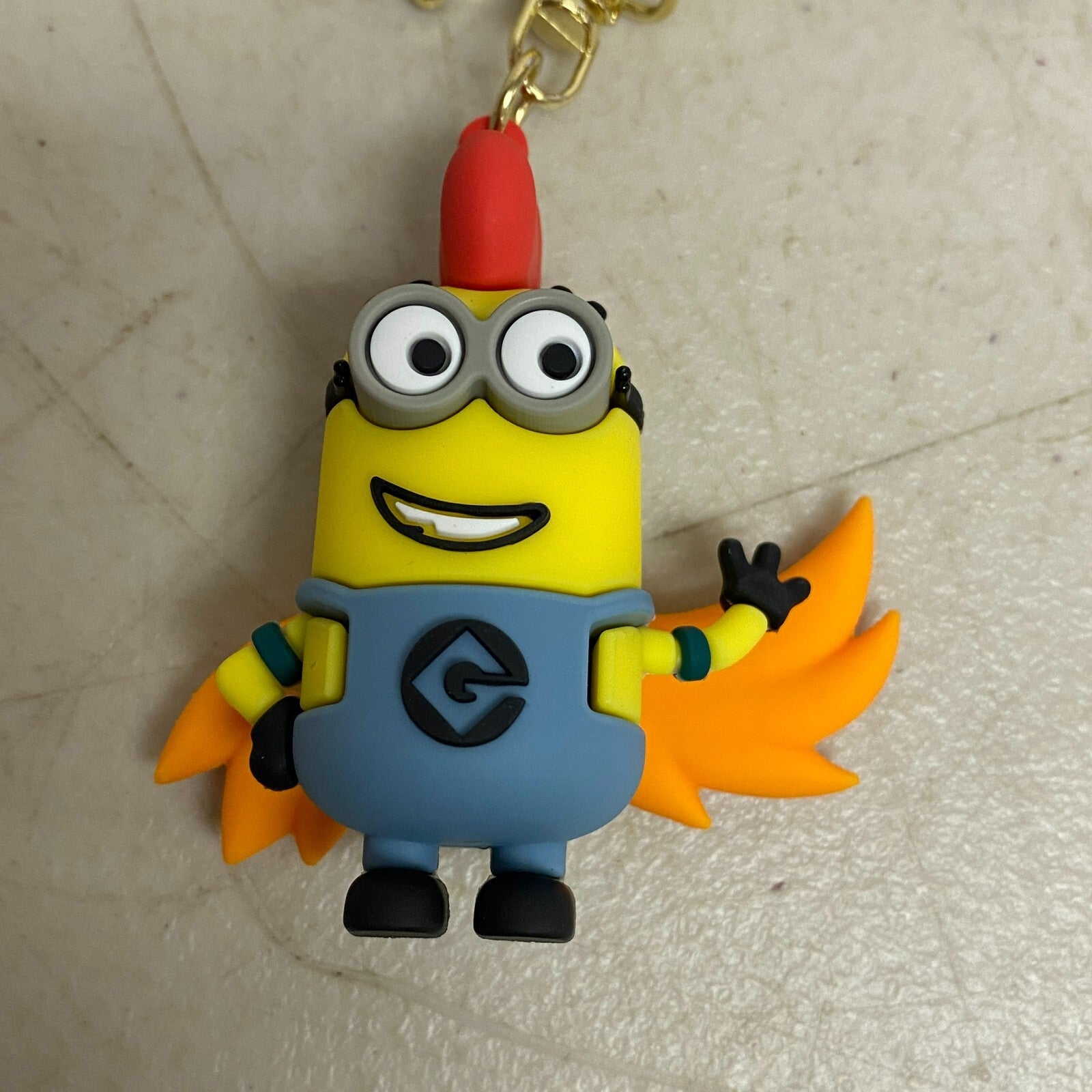 Assorted Silicone Despicable Me Minions Keychain Rooster Minion Accessory
