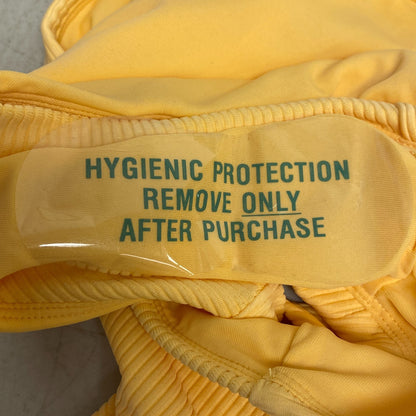 Calia Women's Tummy Control Bikini High Rise Rib Swim Bottom Sunrise Orange