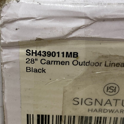 Signature Hardware 28" CARMEN OUTDOOR LINEAR SHOWER DRAIN - MATTE BLACK