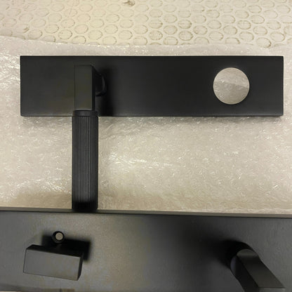 Signature Hardware Satcher Straight Knurled Solid Brass Entrance Door Set