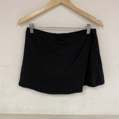 Calia Womenâs Mid Rise Wrap Swim Skort Pure Black Beach Swimwear WSA21410