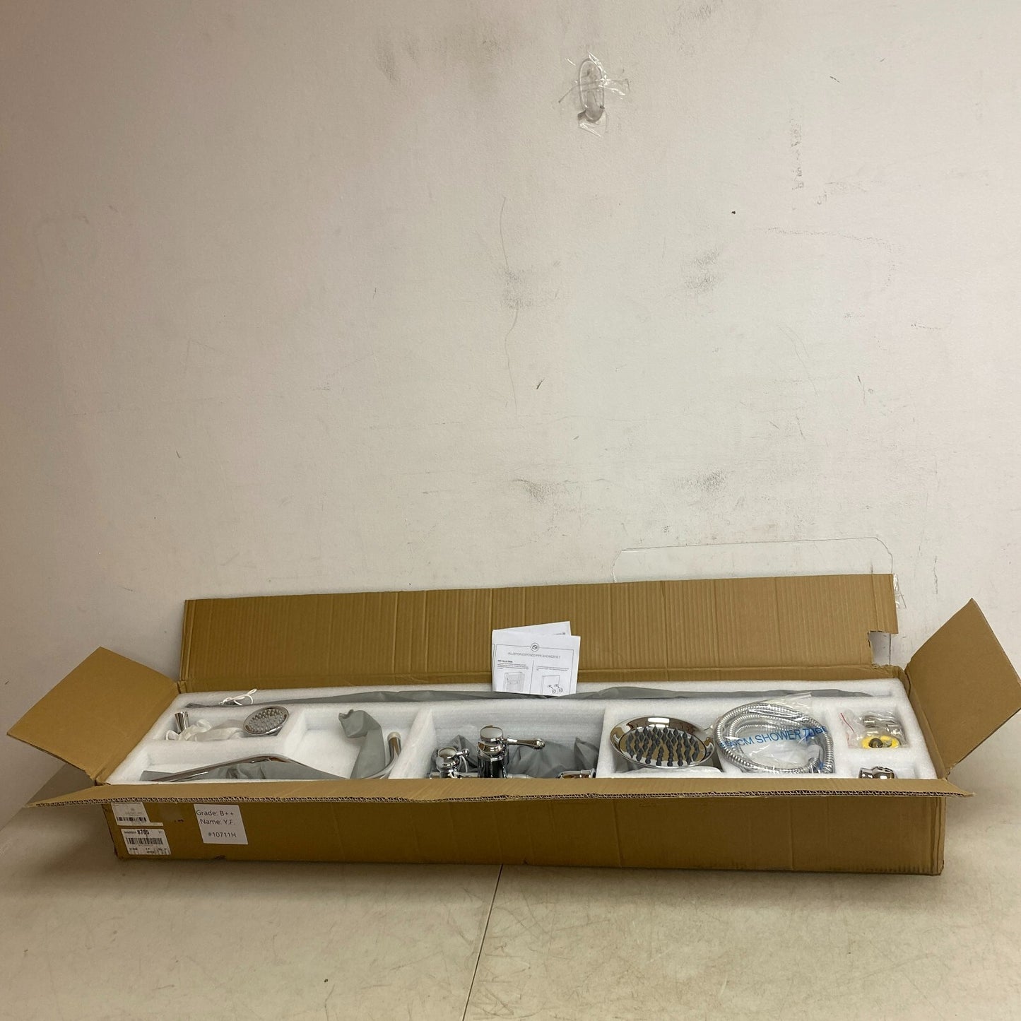 Signature Hardware Dolwick Exposed Pipe Shower and Tub Faucet - Chrome