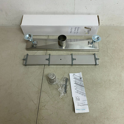 Signature Hardware 18" Cohen Linear Tile-In Shower Drain - Brushed Stainless S,,