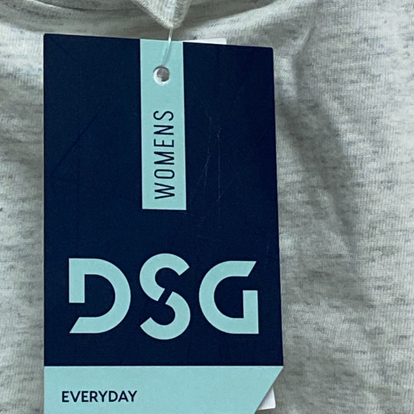 DSG Womens Cotton Fashion Tank Light Heather Grey Sleeveless Solid DAW23302H