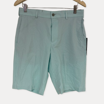 Walter Hagan P11 Menâs Light Green Seersucker Golf Shorts Summer Casual MGA141