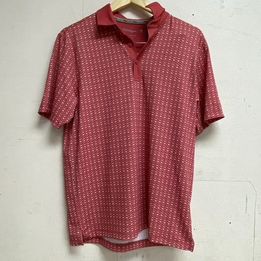 Walter Hagan Mens P11 Geo Club Print Polo Geo Club Dark Coral MGA11476