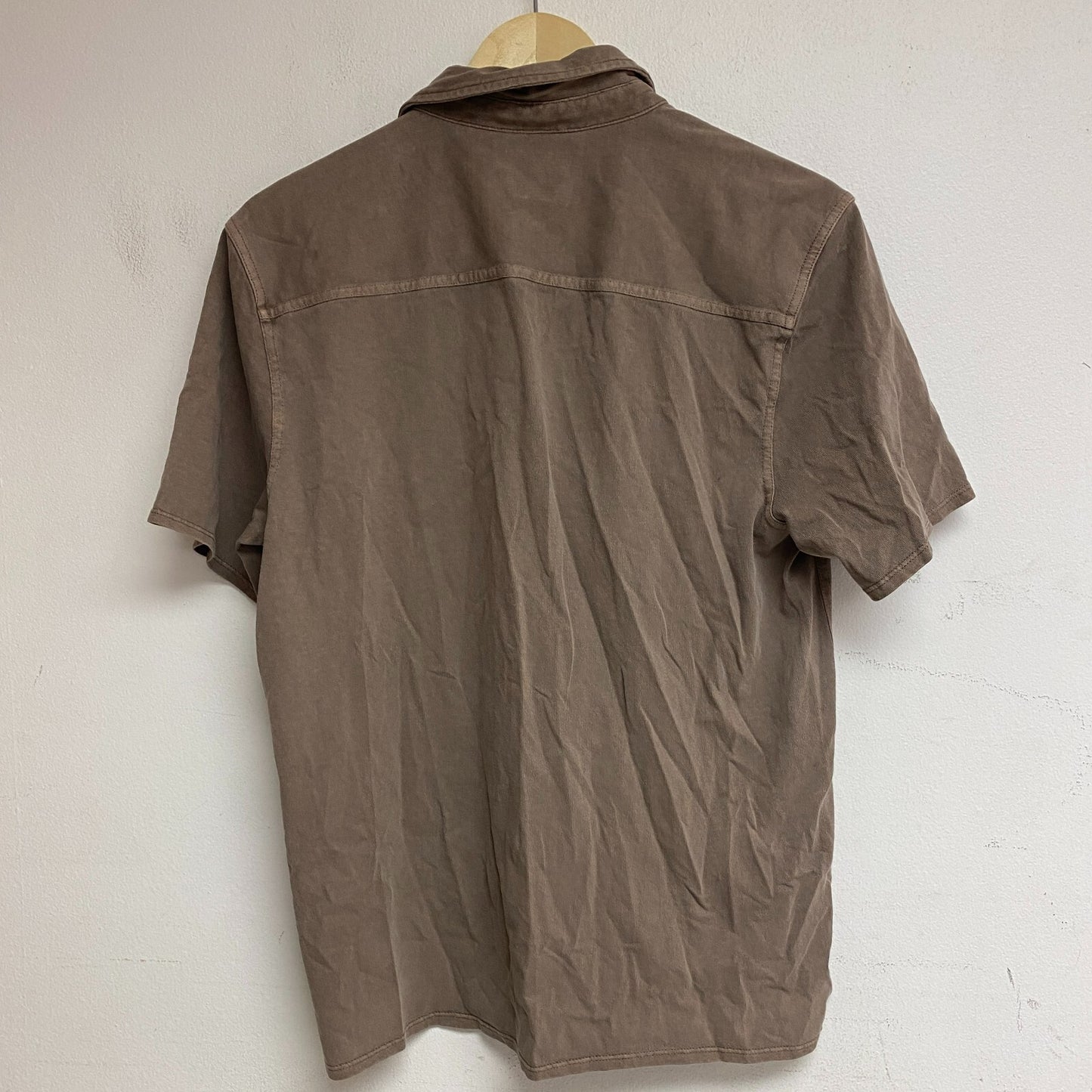 VRST Garment Dye SS Shirt Warm Mushroom Short Sleeve Brown Solid  MAX231104