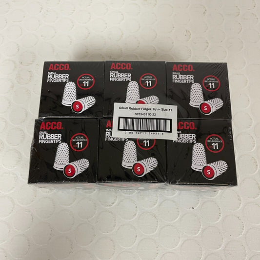 Acco Small Rubber Fingertips (size 11) 6 Packs 72 quantity