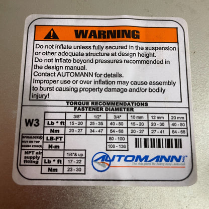 Automann Phoenix AB1DK23N-9367 Rolling Lobe Air Spring Assembly Heavy Duty