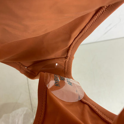 Calia Women's Swim Collection Mid Rise Ruched Side Bottom Apricot Aura WSA23402