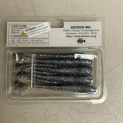Keitech Custom Worms Swing Impact 4" 8 Pack Squid Scent 4560262605130