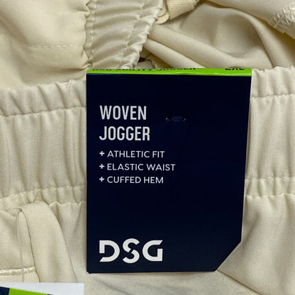 DSG Men's Training Agility Woven Jogger Athletic Fit Elastic Waist Light Sand