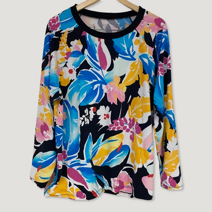 DSG Womenâs Melanie Printed Long-Sleeve Top Deco Trop Casual Activewear